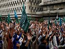 Tisíce muslim prostestovaly v Pákistánu proti zveejnní karikatury proroka...