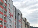 Por v byt panelovho domu v ulici V Oblouku v st nad Labem (5. z 2020)