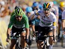 Sam Bennett se raduje z triumfu v 10. etap Tour de France, pedstihl i Petera...