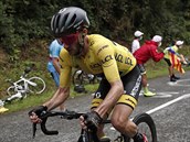 Adam Yates v 9. etap Tour de France piel o lut trikot.