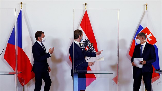 Premir Andrej Babi se ve Vdni setkal se slovenskm kolegou Igorem Matoviem a rakouskm kanclem Sebastianem Kurzem. (9. z 2020)