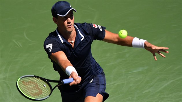 Kanaan Pospisil bhem utkn 3. kola US Open proti panlu Bautistovi.