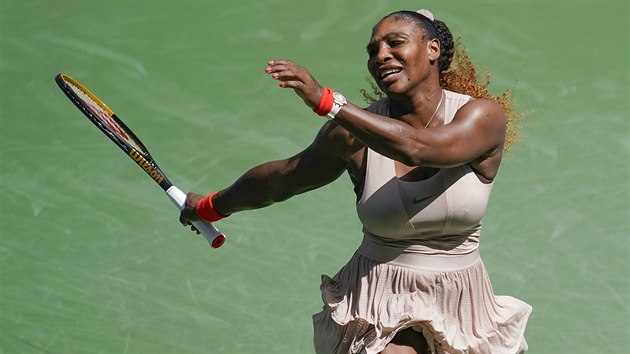 Amerianka Serena Williamsov bhem osmifinle US Open.