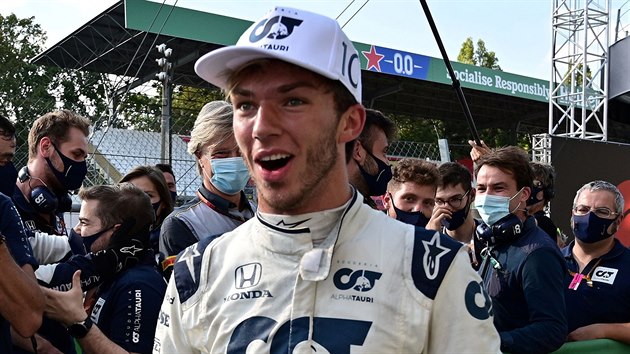 Pierre Gasly po vtzstv ve Velk cen Itlie