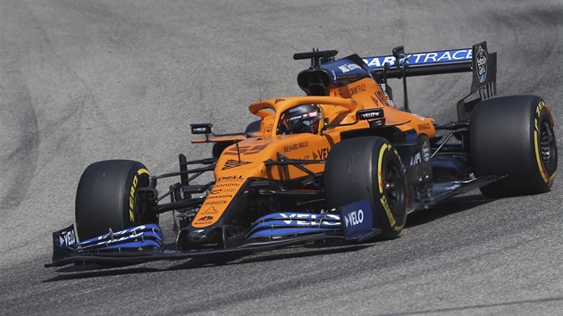 Carlos Sainz z tmu McLaren v kvalifikaci na Velkou cenu Itlie F1.