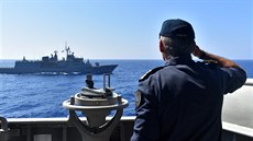 Řecké námořní manévry ve východním Středomoří (25. srpna 2020)