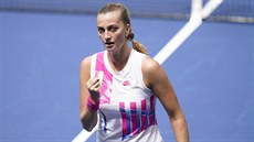 Petra Kvitová se povzbuzuje ve druhém kole US Open.