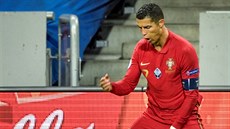 Cristiano Ronaldo v zápase Ligy národ mezi Portugalskem a védskem pekonal...