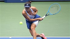 Bulharka Cvetana Pironkovová bhem tvrtfinále US Open.