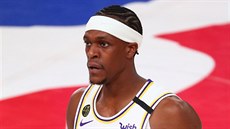 Rajon Rondo z LA Lakers oslavuje povedenou akci.