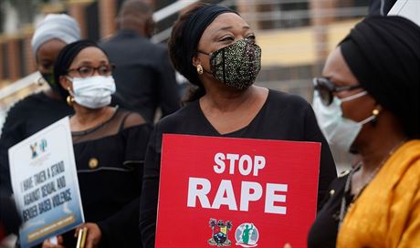 Protest proti znásilnní v nigerijském Lagosu (11. ervna 2020)