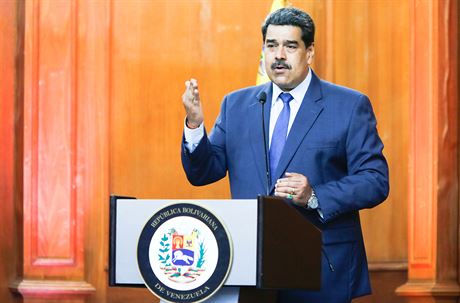 Prezident Venezuely Nicolás Maduro na tiskové konferenci (29. ervna 2020)