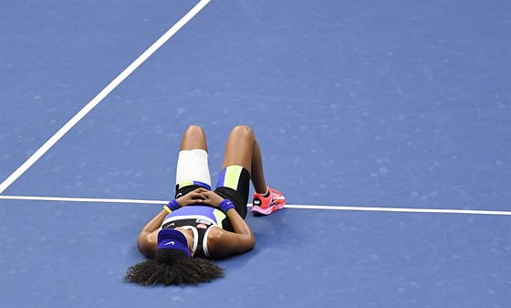 Naomi Ósakaová krátce po vítzném finále US Open.