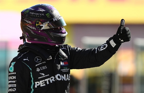 Lewis Hamilton, vítz kvalifikace na Velkou cenu Toskánska