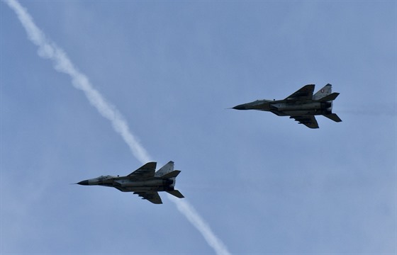 Dny NATO v Ostrav. Letouny MiG-29 slovenského letectva