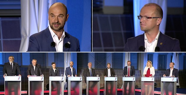 Televizní debata lídr pro volby v Pardubickém kraji se konala v Praze a bez...