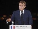 Francouzský prezident Emmanuel Macron bhem summitu zemí jiní ásti Evropské...