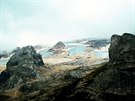Ledovec na hoe Marmolada v italských Dolomitech