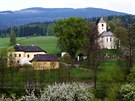 Dotek a renesanní kostel Nanebevzetí Panny Marie v Horním Marov