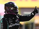 Lewis Hamilton, vítz kvalifikace na Velkou cenu Toskánska