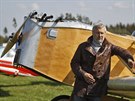 Marcel Sezemsk� na srazu p�edstavil kopii Avie BH-1.
