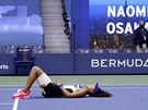 Naomi Ósakaová si vychutnává triumf na US Open.