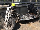 Nehoda motokolobky se zchrankou v Libni. (14.9.2020)