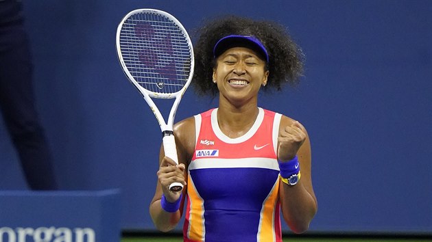 Naomi sakaov z Japonska se raduje z postupu do finle US Open.