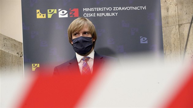 Ministr zdravotnictví Adam Vojtěch vystoupil v Praze na tiskové konferenci k průběžnému hodnocení vývoje epidemie covidu-19 a protiepidemickým opatřením. (17. září 2020)