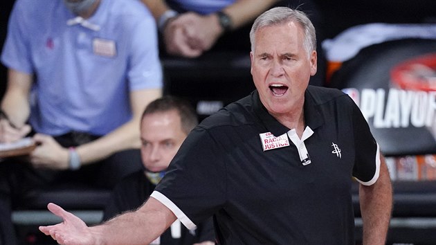 Mike DAntoni, trenr Houstonu, prov zpas s LA Lakers.