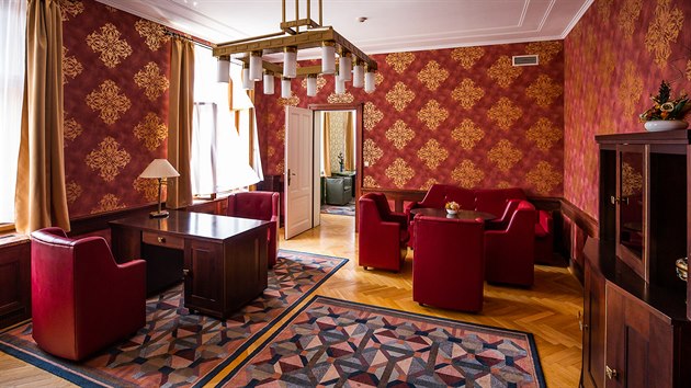 Prezidentsk apartm se nachz v secesn sti nchodskho hotelu U Bernka (24. 7. 2020).