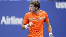 Pablo Carreo Busta se raduje v semifinále US Open.