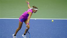 Bloruska Viktoria Azarenková v utkání proti Seren Williamsové v semifinále US...