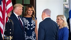 Americký prezident Donald Trump a izraelský premiér Benjamin Netanjahu p�ed...