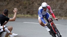 Thibaut Pinot bhem asovky na Tour de France.