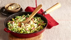 �penátové halu�ky se sýrem a uzeným masem