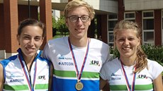 Jana Peterová a Martin Roudný mají z M�R juniorská zlata, Jana Knapová (vpravo)...