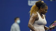 Serena Williamsová v semifinále US Open, v němž nestačila na Bělorusku Viktorii...