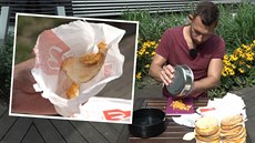 Reportér Matj Smlsal u toast z McDonald's testuje, kolik sýra se nalepí na...