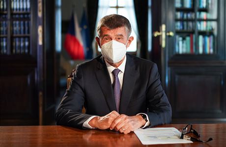 Premiér Andrej Babi pednesl projev ke stávající situaci kolem epidemie nemoci...