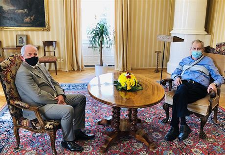 Roman Prymula u prezidenta Miloe Zemana v Lánech ped loským jmenováním ministrem zdravotnictví