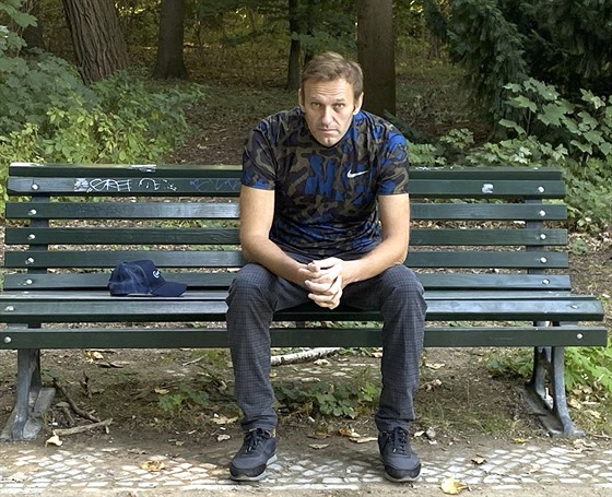 Ruský opoziční vůdce Alexej Navalnyj po propuštění z nemocnice (23. září 2020)