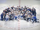 AMPIONI 2020. Hokejisté Tampy slaví zisk Stanley Cupu.