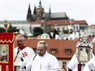 Desítky vících proly Prahou v procesí v palladiem. (27. záí 2020)