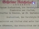 Mnichovská dohoda z roku 1938 - 1. strana