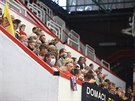 Fanouci sledují zápas Olomouce s Libercem.
