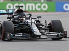 Lewis Hamilton z Mercedesu v kvalifikaci na Velkou cenu Ruska