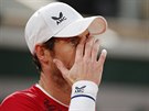 Brit Andy Murray v zápase prvního kola Roland Garros.