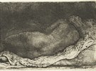 Rembrandt van Rijn, La Negresse couchee, 1658 (Z výstavy Rembrandt: Portrét...