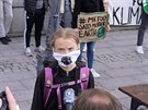 védská aktivistka Greta Thunbergová pi demonstraci Fridays for Future ped...